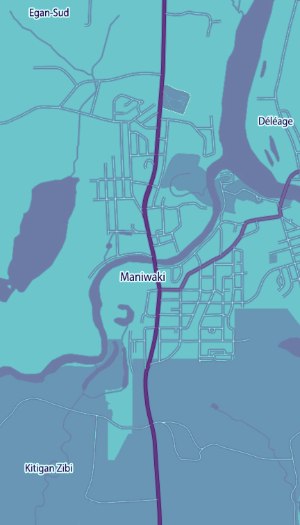 Carte de Maniwaki